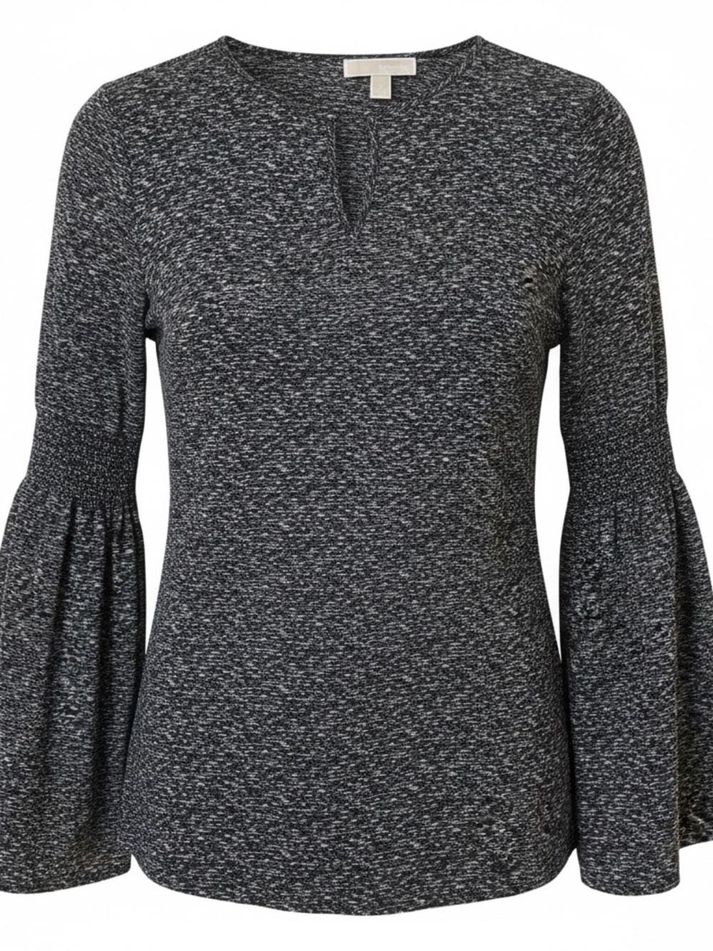 Michael Kors Black Heathered Bell-Sleeve Knit Top
